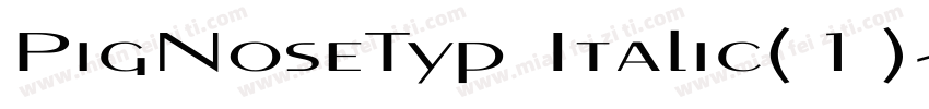 PigNoseTyp Italic(1)字体转换